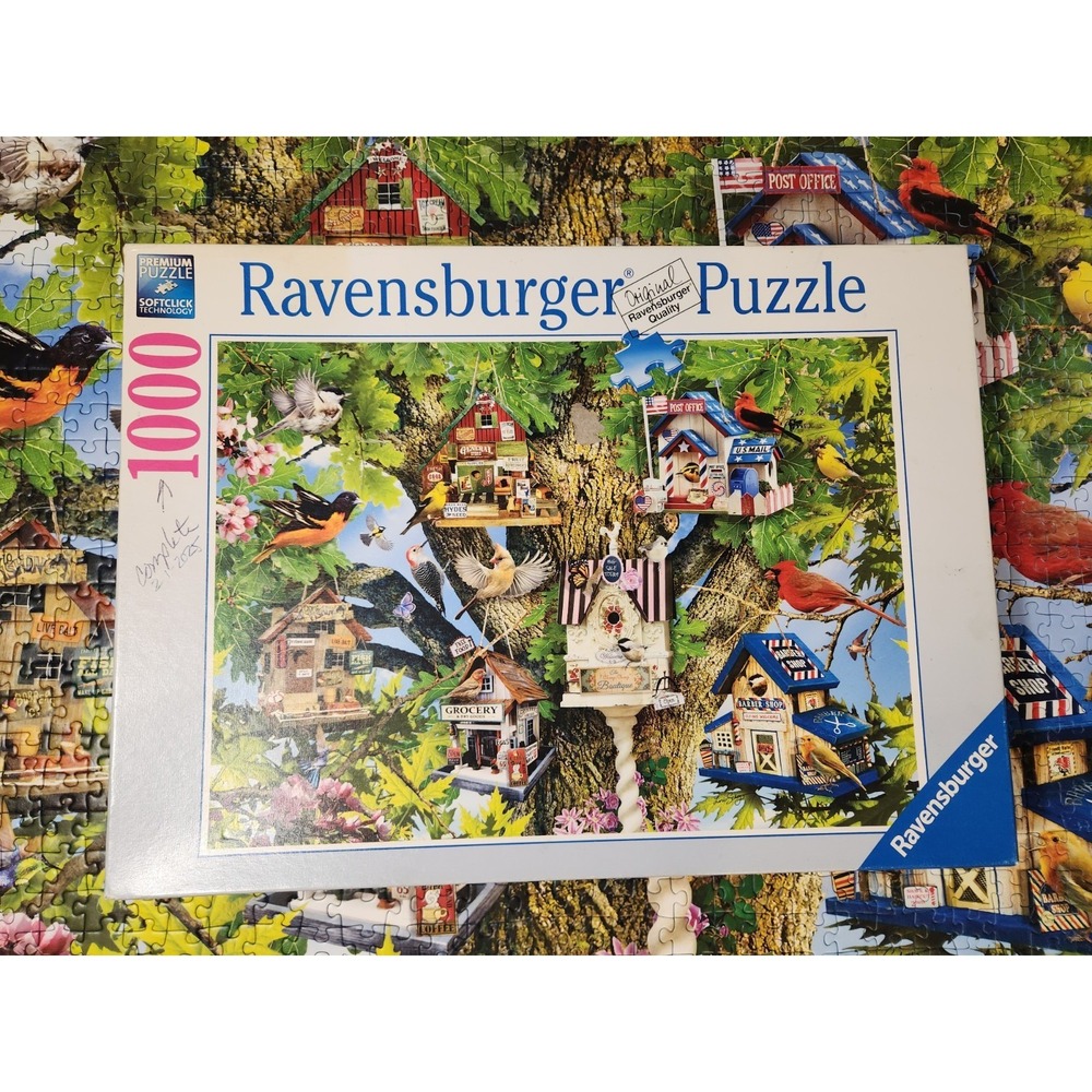 Ravensburger BIRD VILLAGE Puzzle 1000 Piece Jigsaw 27" x 20"  Complete #19-6913